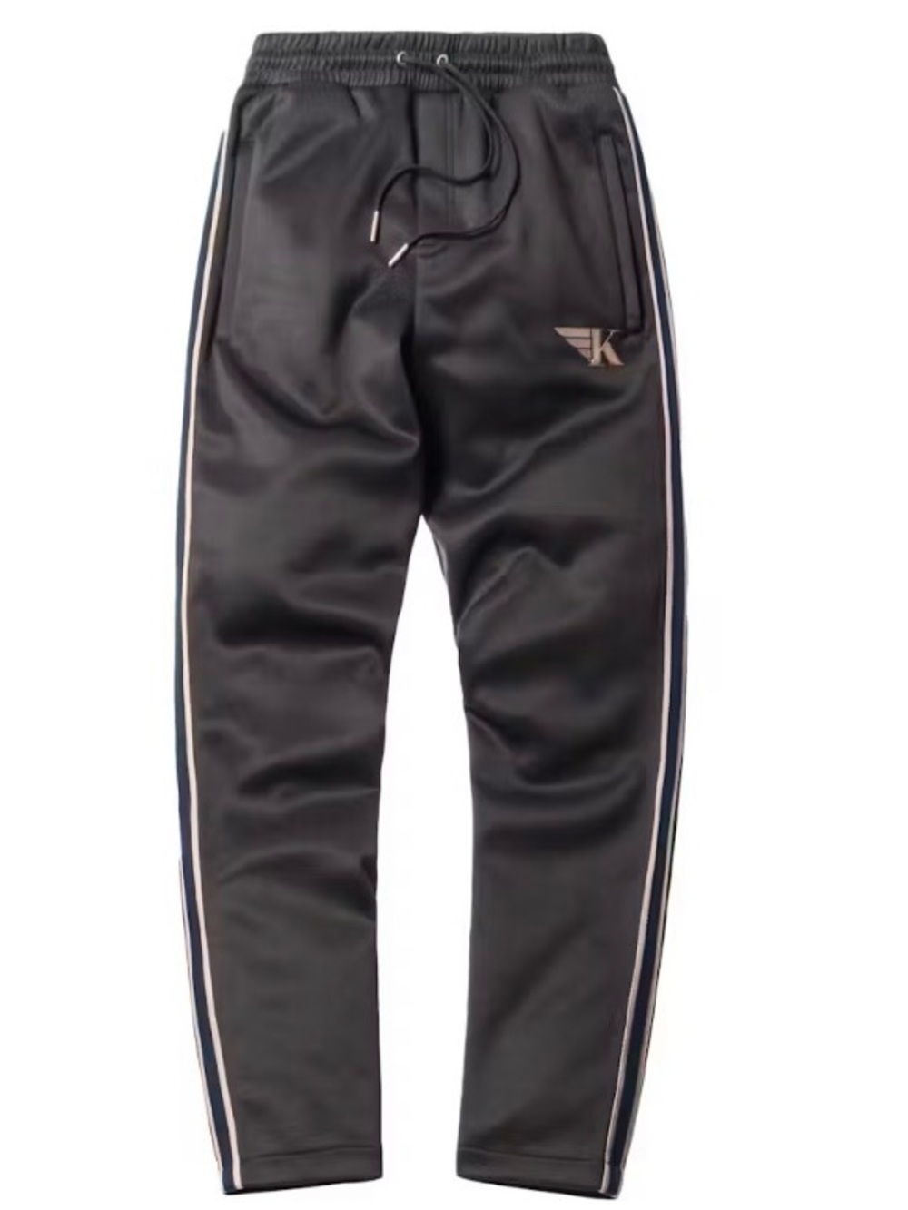 NWT KITH Men’s Slim Track Pants - Battleship Washed Black size xl